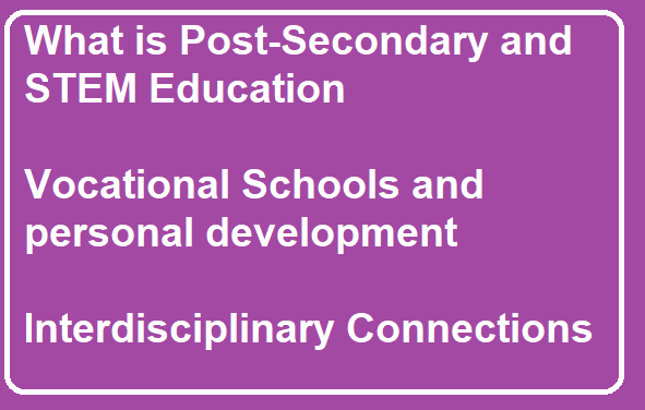 What is Post-Secondary and STEM Education
