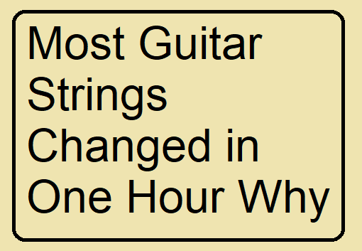 Most Guitar Strings Changed in One Hour Why