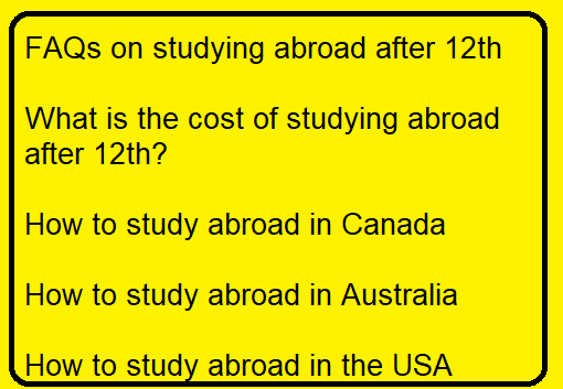 How to Get Admission Study Abroad After 12th