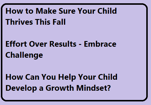 How to Make Sure Your Child Thrives This Fall